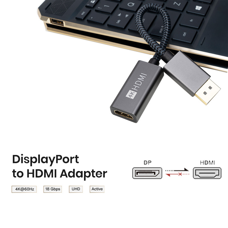 DP NAAR HDMI-vrouwelijke kabel 4k 60 uur