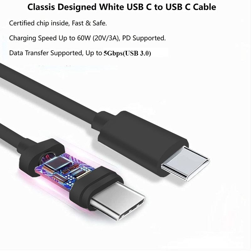 USB C to C 3.0 PVC TPE ケーブル (3)