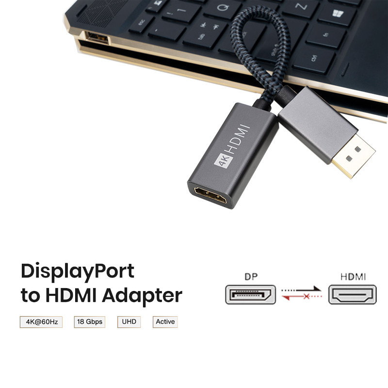DP TO HDMI Female Cable 4k 60h